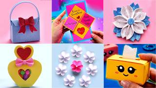 6 Easy Craft Ideas | Paper Flower | Foam Sheet Craft | Popup Card | Tissue Box