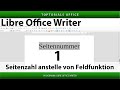Seitennummer statt Feldname ( LibreOffice Writer )