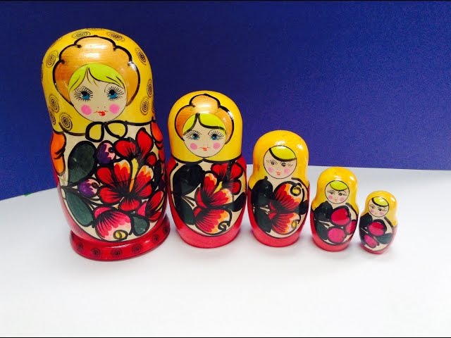 Stacking Matryoshka Russian Dolls Doll Set - YouTube