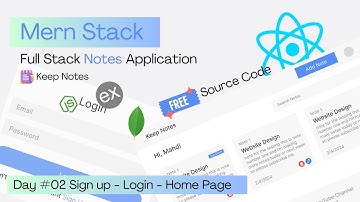 Full Stack Notes Application In Mern Stack Part 2 Frontend Start Sign Up - Login And HomePage Design