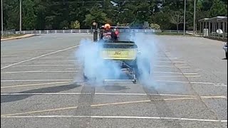 T-Crazy's 545ci blown alcohol T bucket at Hough H.S. car show