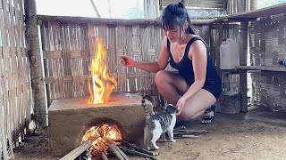 Primitive Technology: How to make a Clay Oven, Young girl builds a new life in the forest alone