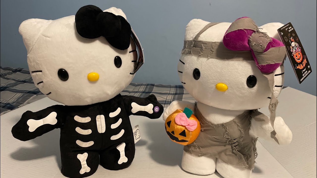 Gemmy Hello Kitty Halloween Mummy & Skeleton Side Stepper - YouTube
