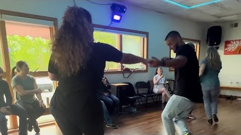 Matt Hernandez and Mom (Emeline) Salsa On2 Social Dancing - April 2023