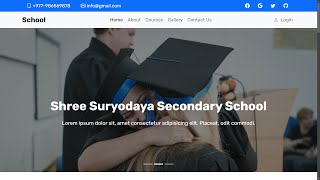 How to create a school website using html, css and bootstrap | Responsive school website