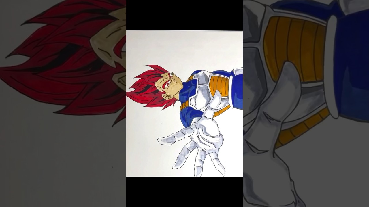 How to Draw Vegeta Ssj God 🔥from Dragon ball z🐉|| Easy step-by-step Drawing Tutorial✍️