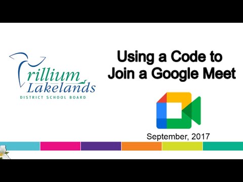 Using a Code to Join a Google Meet