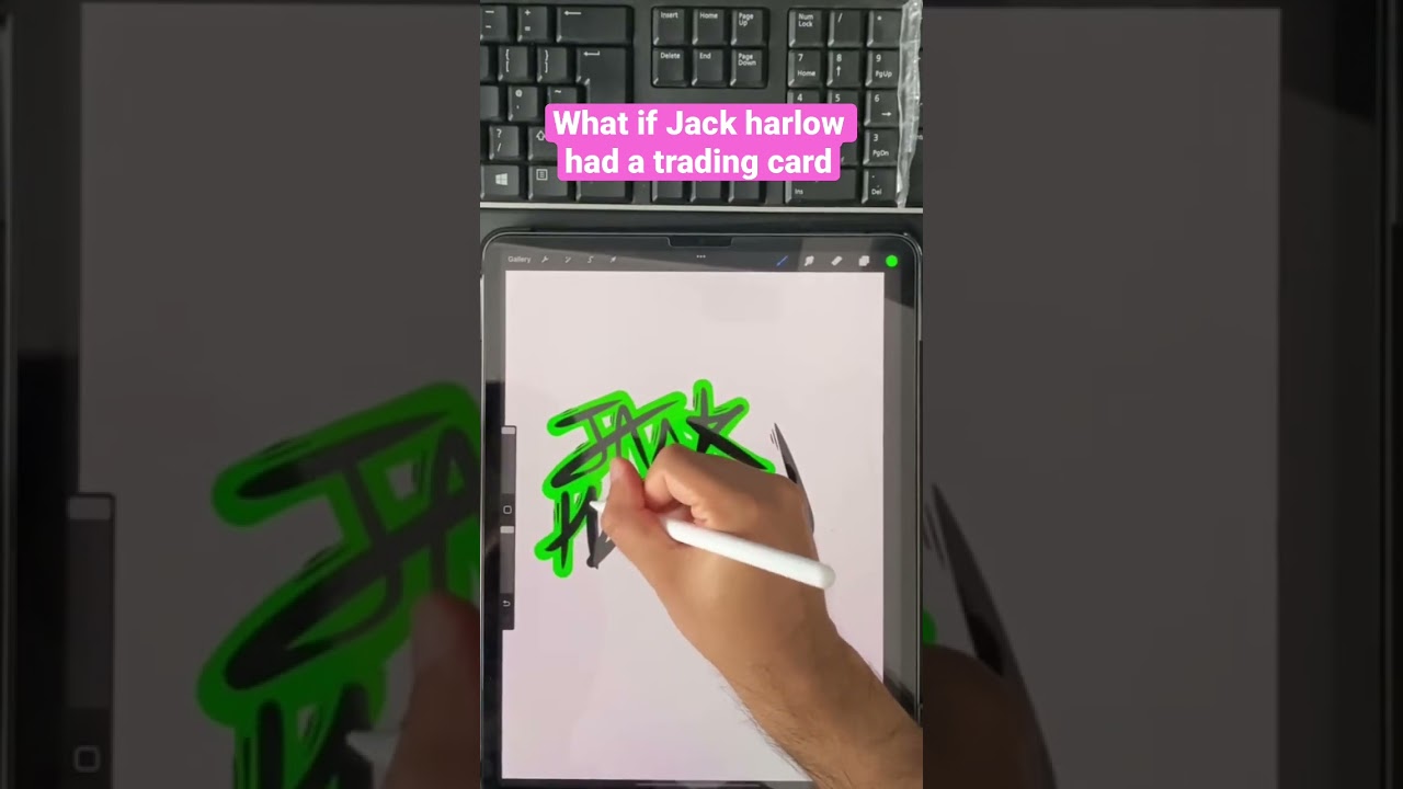 Jack harlow trading card! Subscribe for more! #logo #graphicdesign #design #tradingcards #procreate