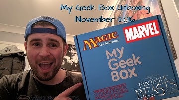 My Geek Box Unboxing- November 2016