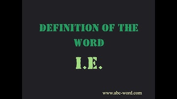 Definition of the word "I.e."