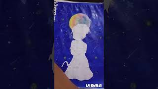 Cute Girl In Shiny Sky