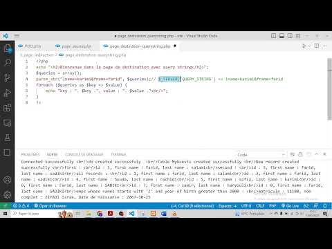 PHP redirection rectification concernant le QueryString