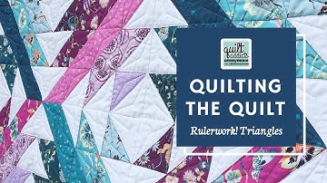 Rulerwork Quilting Triangles! Great quilting designs for half square triangles