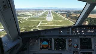 MSFS Fenix A320  Landing at Madrid LEMD ILS RWY32R Vatsim