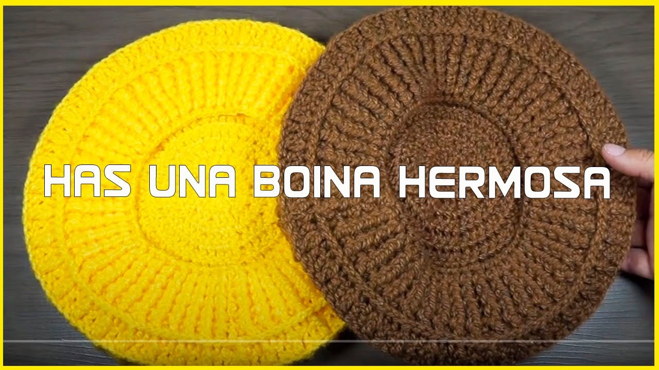 🌈BOINA TEJIDA EN RELIEVES❤