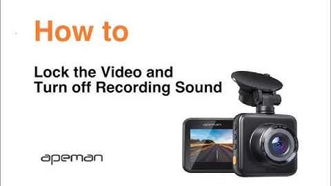 How to Lock the Video and Turn off Recording Sound