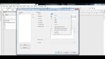 One or more parameters required to run the report have not been specified