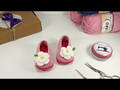 PATİK ÖRMEYEN KALMASIN BEBEK BABET PATİK, Very Easy Tutorial For Crochet Baby Slippers