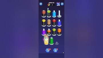 nut sort game video level 1 se 422 tk salutations done ✅ bahut hi Hard level hai re baba #natgames