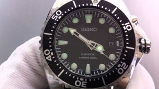 Men's Black Seiko Kinetic Diver's Watch SKA413 - YouTube