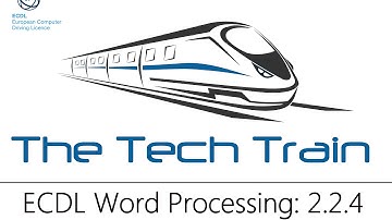 ECDL Word Processing - 2.2.4