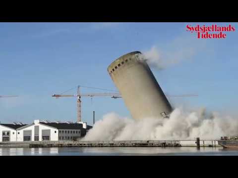 Silo sprænges på Sydhavnen i Vordingborg