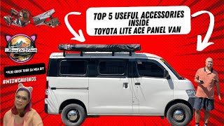 Part 11 TOP 5 Useful Accessories Inside TOYOTA Lite Ace Panel Van | Plus Quick tour to our DIY's