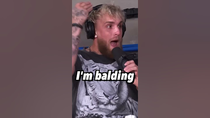Jake Paul on his balding
