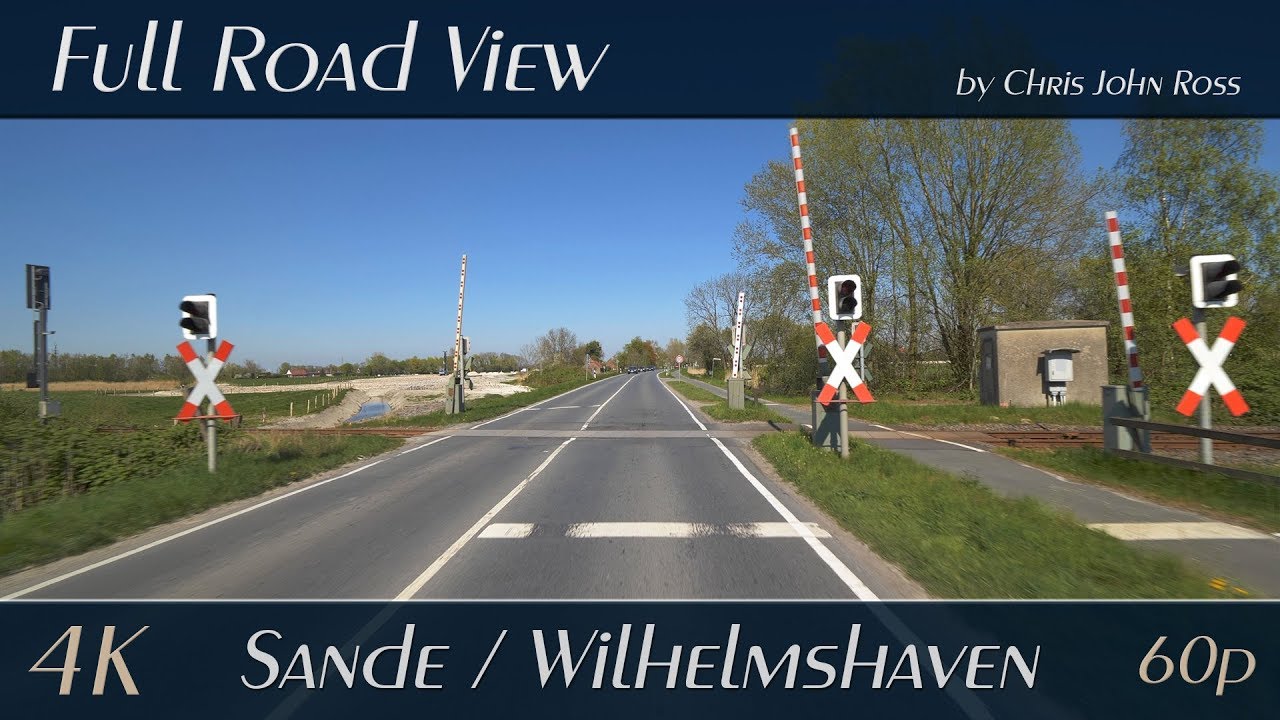 Sande / Wilhelmshaven, Germany: Oldenburger Damm, Wilhelmshavener Straße, Bunsenstraße - 4K Ultra HD