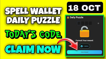 Spell Wallet Daily Puzzle Today 18 October | Spell Wallet Today Puzzle | Spell Wallet Secret Code
