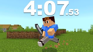 Minecraft Speedrun WORLD RECORD!!! (4:07)