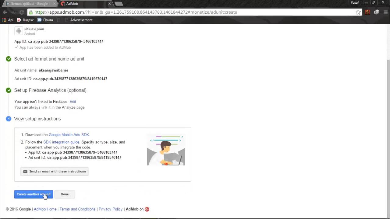 Id Banner Dan Id Interstitial Admob Youtube