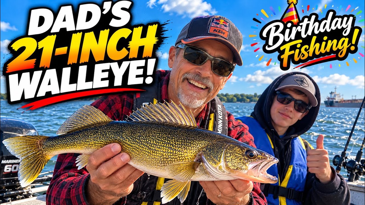 Father & Son Birthday Fishing! 🎣 21-Inch Walleye on the St. Lawrence River