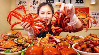 Mukbang with Delicious Braised Pork and Seafood