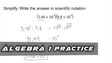 Algebra 1 Practice - Write the Product in Scientific Notation (Example 2)