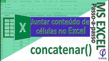 Como utilizar a função concatenar no Excel -  Dominando o Excel[PASSO A PASSO]
