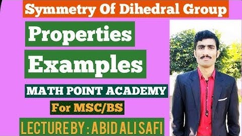 Symmetry Of Dihedral Group With Its Properties Through Examples | Short Tricks|By MATH POINT ACADEMY