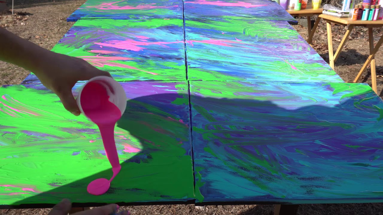 Paint Pouring Turned Finger Painting Art YouTube