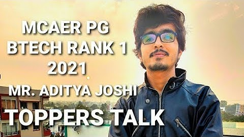 mcaer pg cet topper  talk by Aditya Joshi, rank 1 interview #mcaer_pg_cet_2023