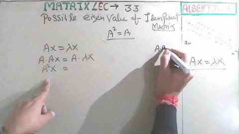 Possible eigen values of Idempotent matrix   | gate mathematics | engineering mathematics