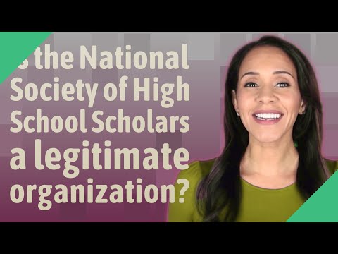 Արդյո՞ք ավագ դպրոցի գիտնականների ազգային հասարակությունը օրինական է: