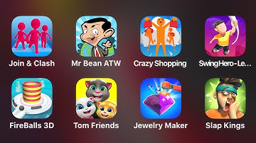 Join Clash 3D, Mr Bean ATW, Crazy Shopping, Swing Hero, Fire Balls 3D, Tom Friends, Jewelry Maker