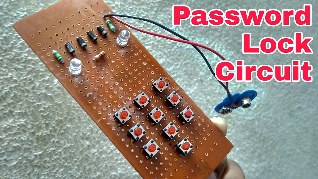 Password lock Circuit using 4017 ic | simple combination lock circuit | Free Circuit Lab - YouTube