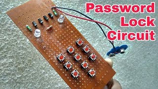 Password lock Circuit using 4017 ic | simple combination lock circuit | Free Circuit Lab