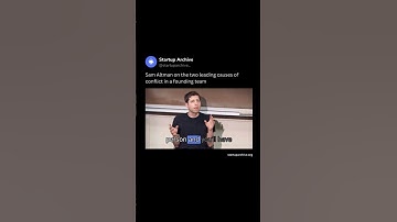 Sam Altman on the two leading causes of conflict in a founding team