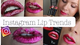 Instagram Made Me Do It!  Trying 3 Lip Trends | Foil Lips, Lipsense, Metalic Lips