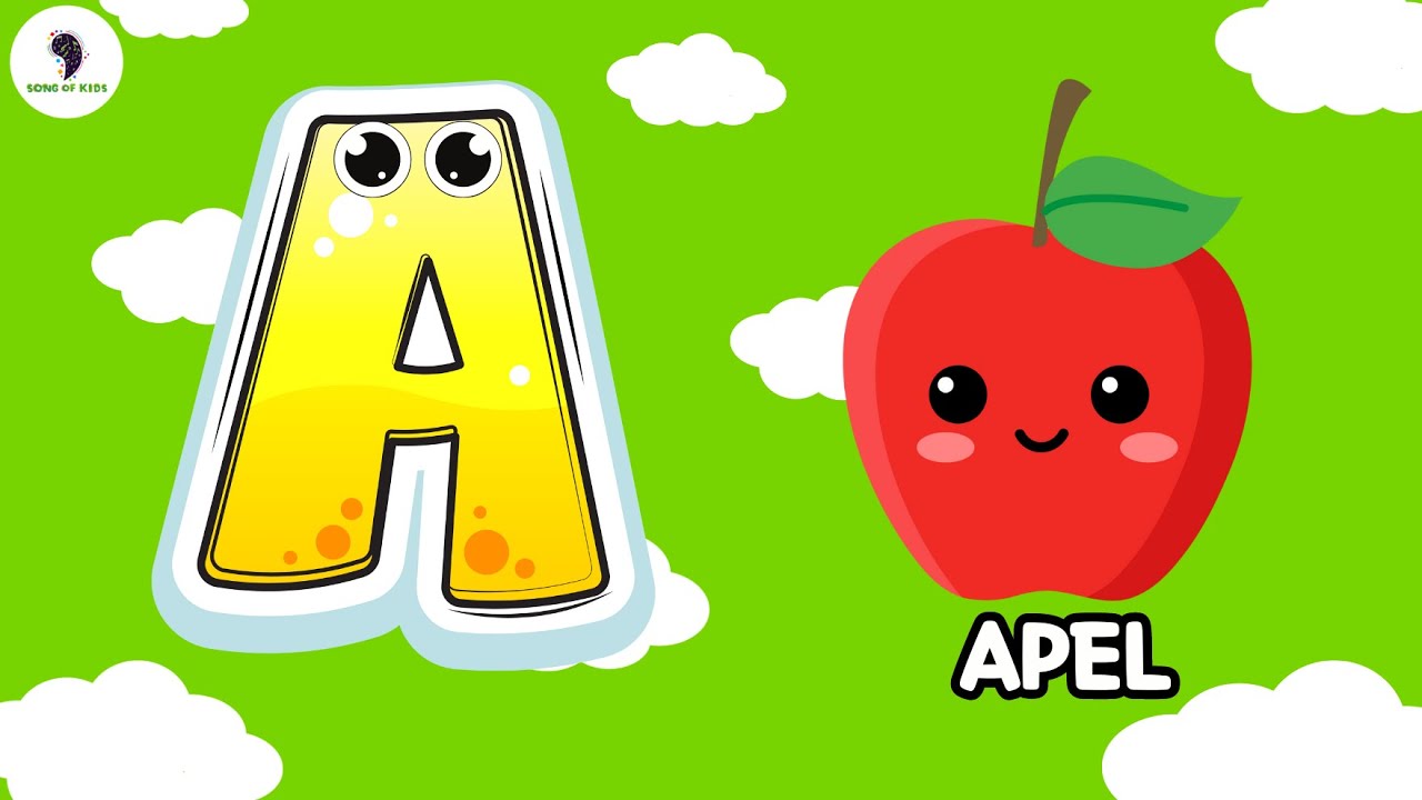 Lagu Belajar ABC - A Untuk Apel B Untuk Bis | Bernyanyi Lagu Alfabet (Lirik \u0026 Animasi) Song of Kids