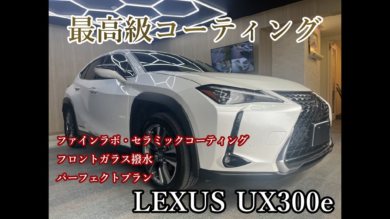 【LEXUS UX300e】セラミックコーティング施工｜屋外でも際立つ艶と透明感