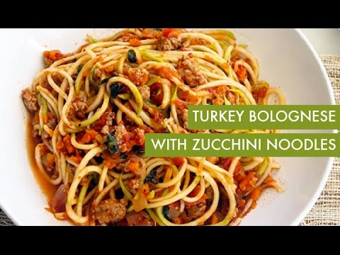Turkey Bolognese with Zucchini Noodles | Spiralizer Recipe