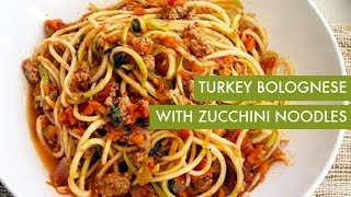 Turkey bolognese with zucchini noodles | spiralizer recipe